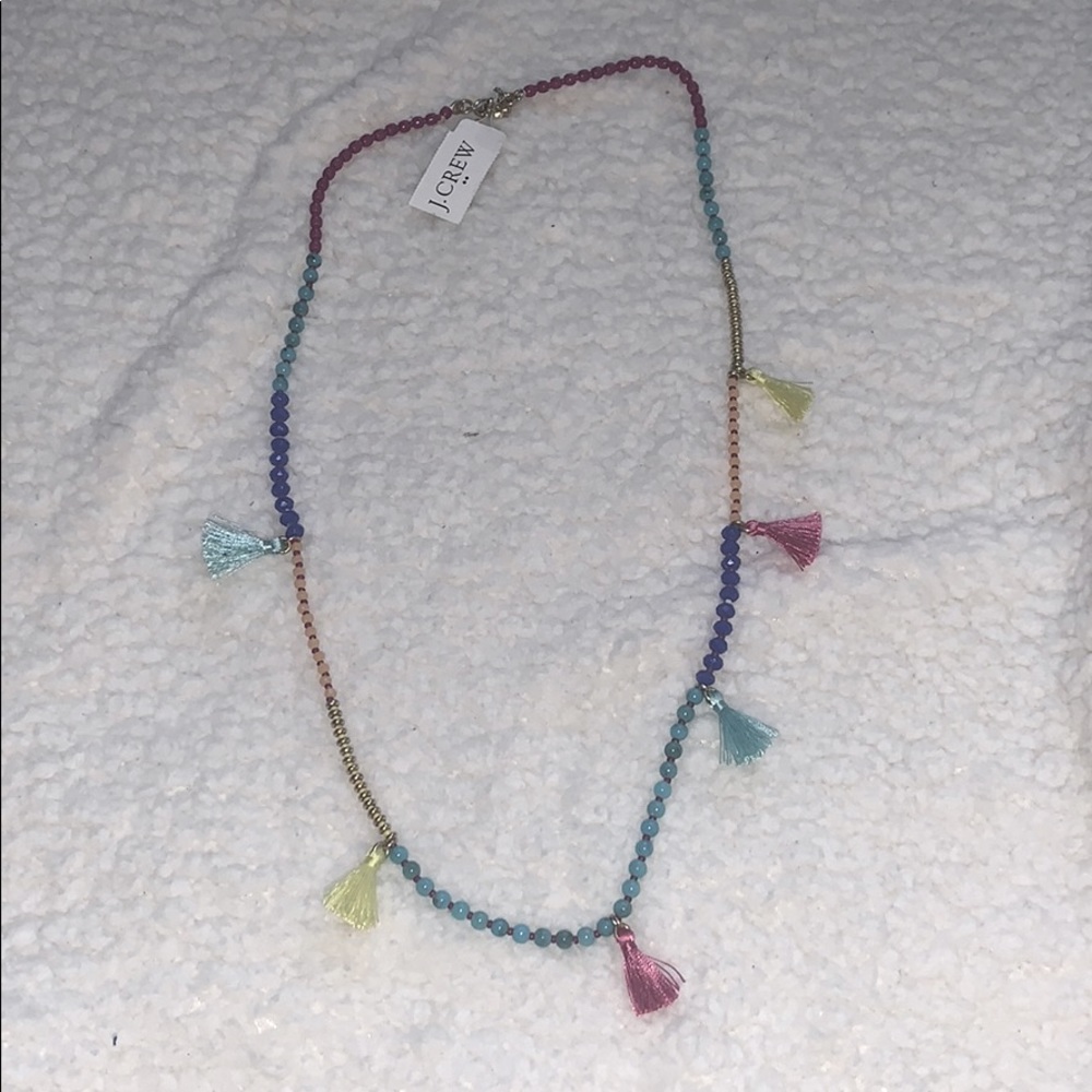 J.Crew Rainbow Tassle Necklace